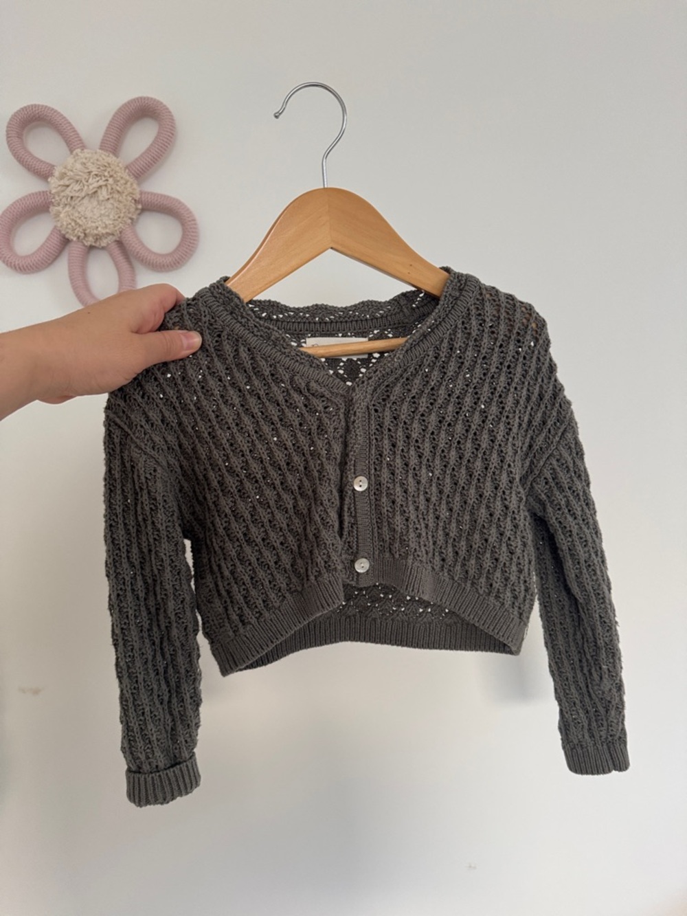 2-3Y Rylee and Cru Toddler Ella Cardigan in forest